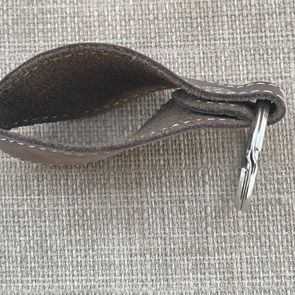 Key Chain Brown Genuine Leather Keys Holder Detachable to belt Keyrings - Picture 8 of 9